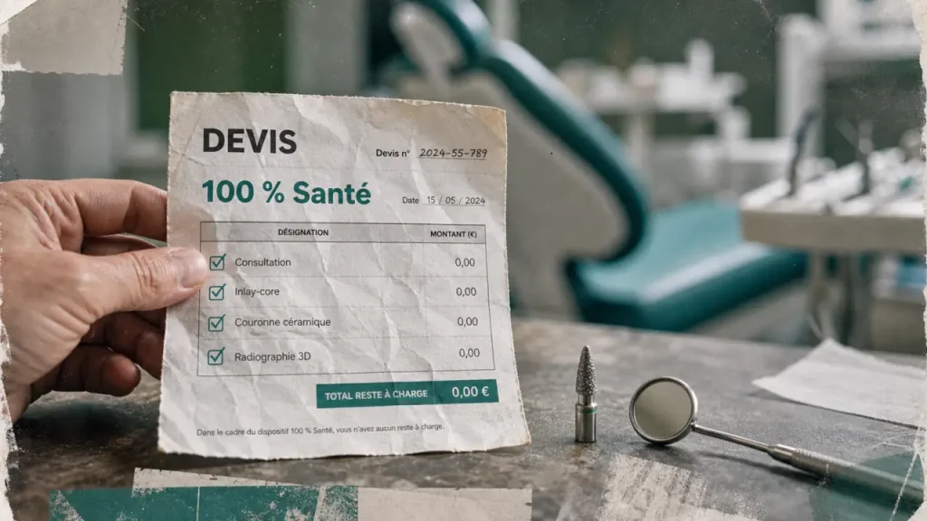 comment trouver un dentiste qui pratique le 100 santé : devis 100 % Santé au cabinet dentaire