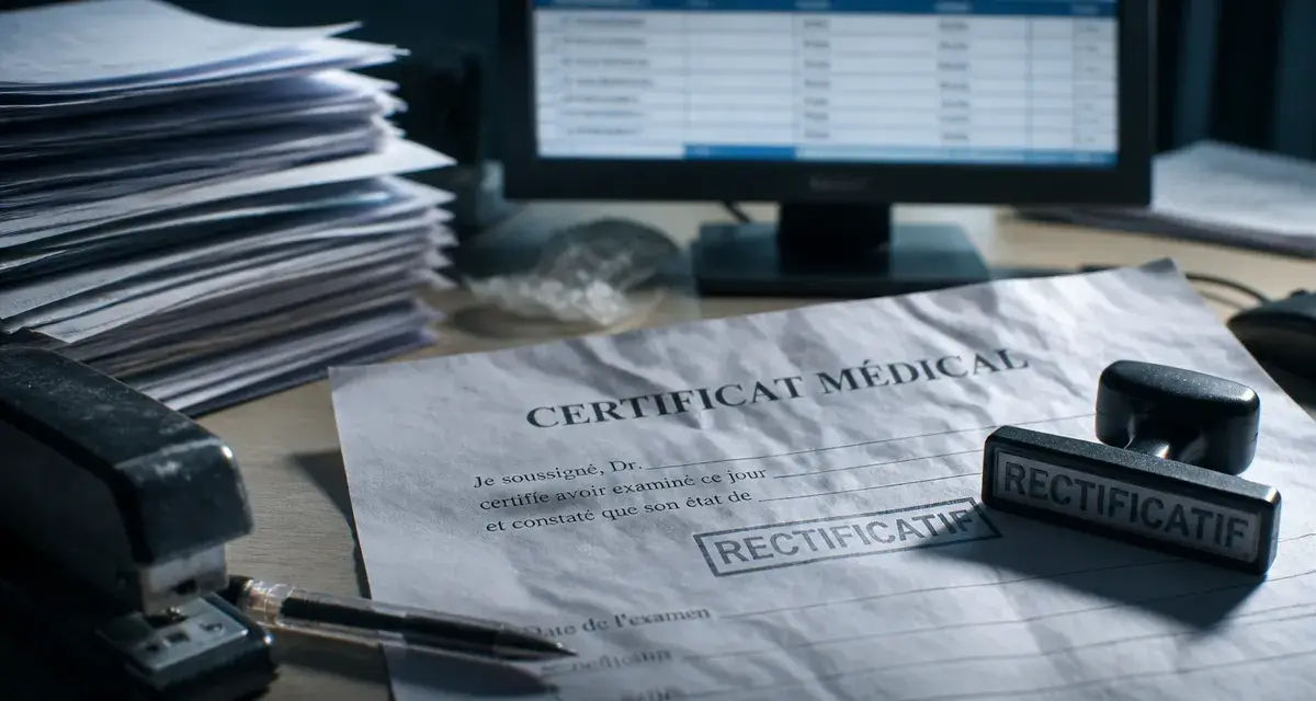 Erreur du médecin sur arrêt de travail : certificat rectificatif