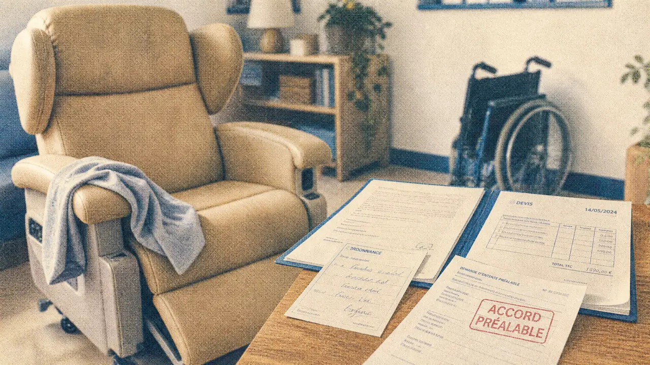 Fauteuil coquille médical remboursé par la sécurité sociale avec accord préalable