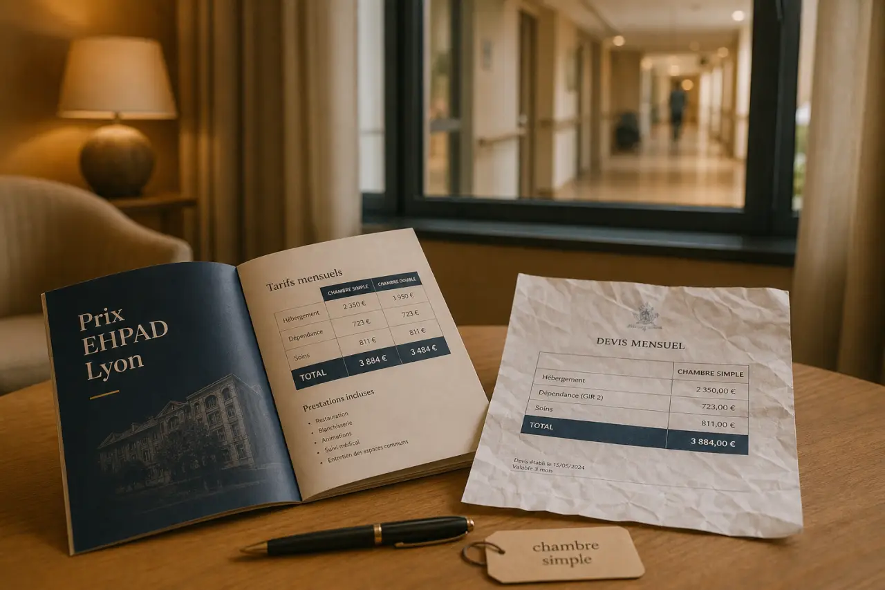 Prix maison de retraite Lyon : brochure tarifs EHPAD chambre simple