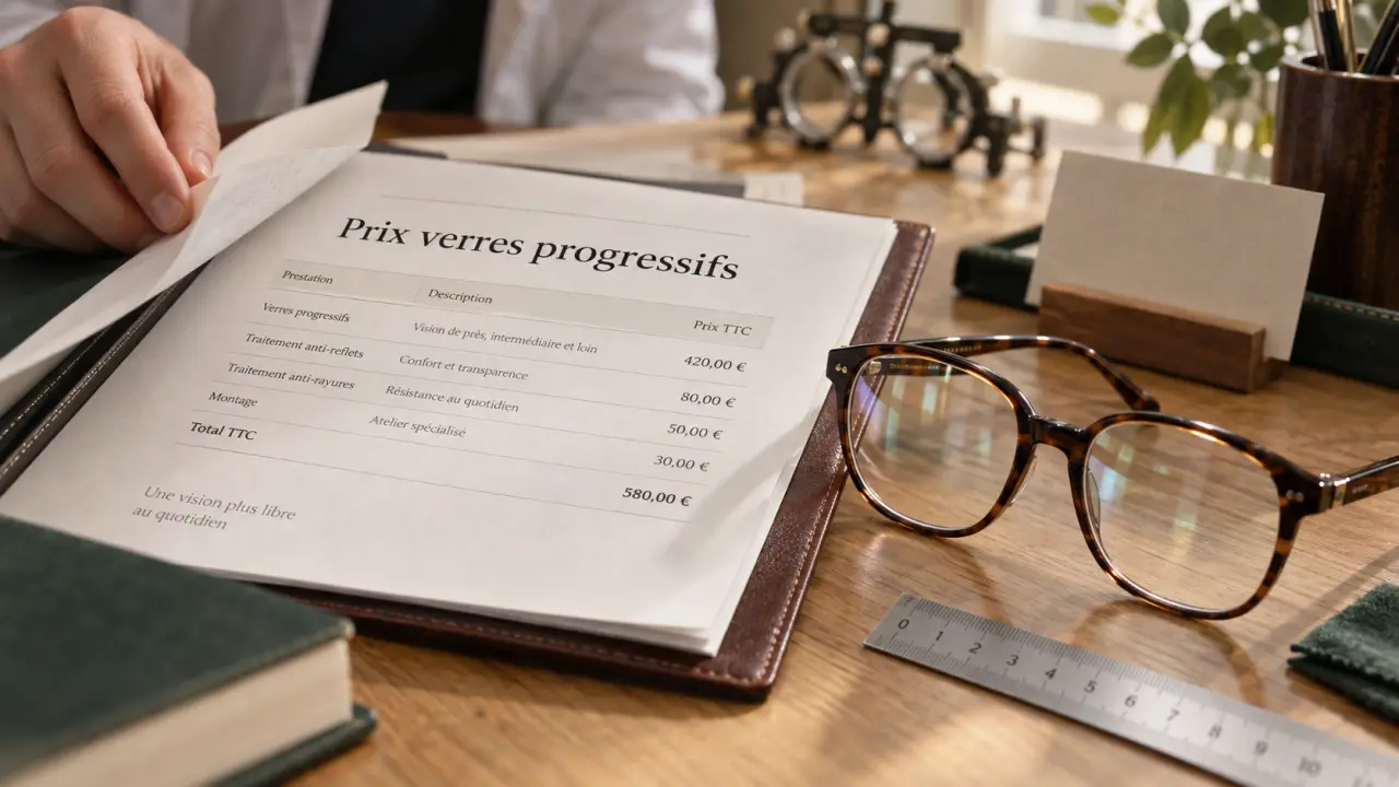 Comparer prix verres progressifs : devis et lunettes progressives, forfait 99 €