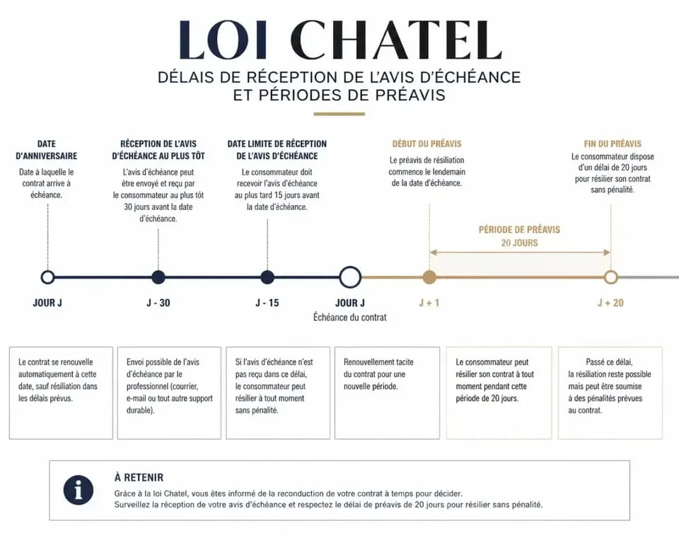 Calendrier et délais de résiliation loi Chatel mutuelle