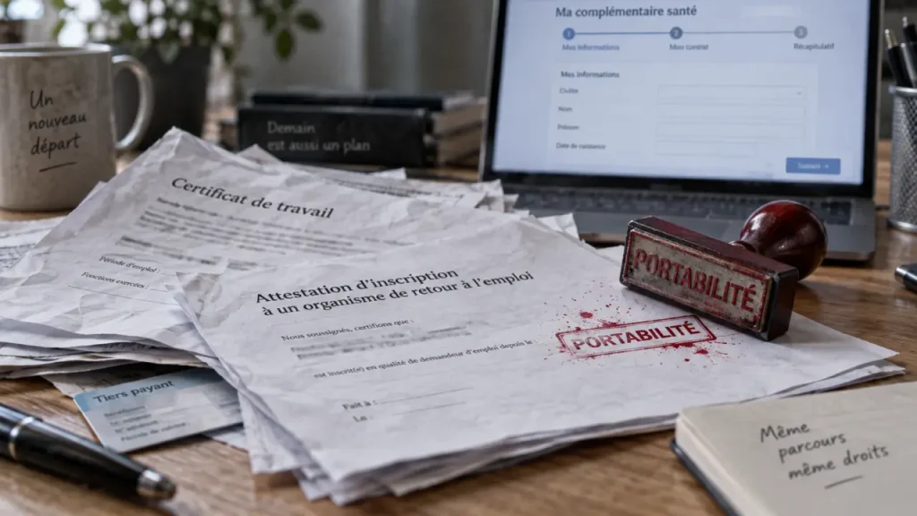 Mutuelle après rupture conventionnelle : portabilité et documents de tiers payant