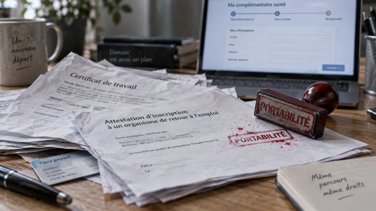 Mutuelle après rupture conventionnelle : portabilité et documents de tiers payant
