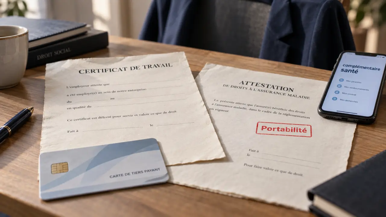 Mutuelle et portabilité : certificat et attestation France Travail