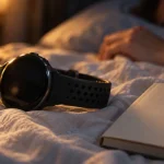 Montre connectée sommeil sur table, confort nocturne