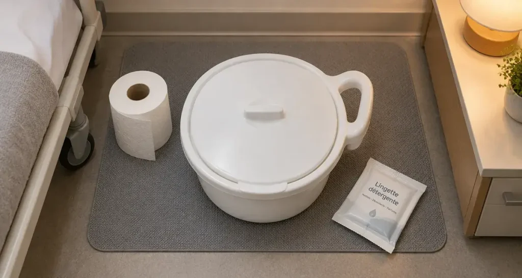 Pot de chambre adulte 5 ou 10 litres, couvercle fermé